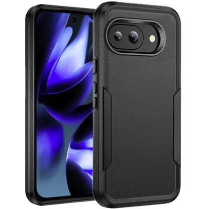 For Google Pixel 9A Heavy Duty Shockproof Dual Layer Drop Protection Tough Hybrid Rugged Rubber Armor Defend Case Cover Red