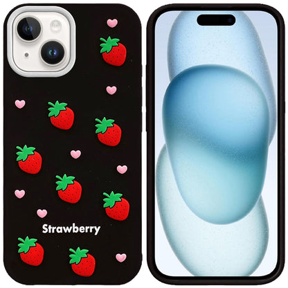 Phone Case for Apple iPhone 15 Plus Fashionable Silicone Textured Decorative Design Pattern Protective Rubber TPU Hybrid Protection Cover