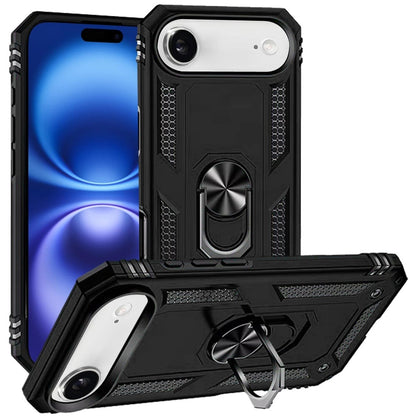 For Apple iPhone 17 Air (6.6") Hybrid Shockproof Durable 360 Degree Rotatable Ring Stand Holder Kickstand Fit Magnetic Car Mount Case Cover