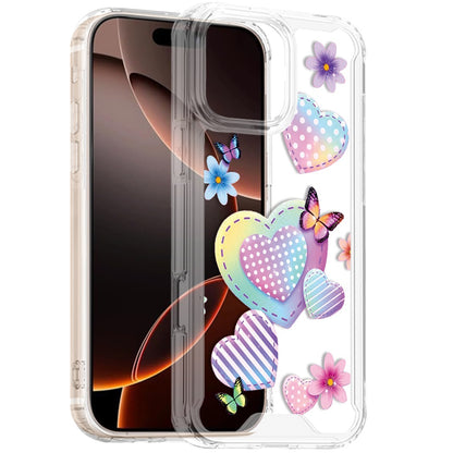 Phone Case for iPhone 16 Pro Max Beautiful Fashion Design TPU Shockproof Hybrid Rubber PC Slim Lightweight Protective Stylish Pattern Cover Multicolor