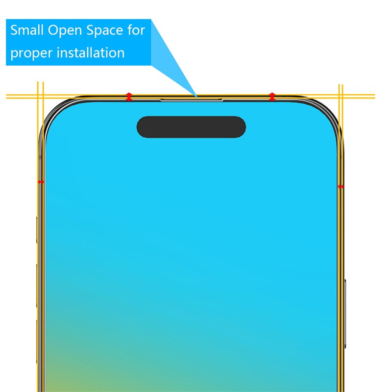 For Tempered Glass Screen Protector (2.5D) for Apple iPhone 16 Pro Max - Clear Case Cover Clear