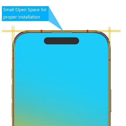 For Tempered Glass Screen Protector (2.5D) for Apple iPhone 16 Pro Max - Clear Case Cover Clear