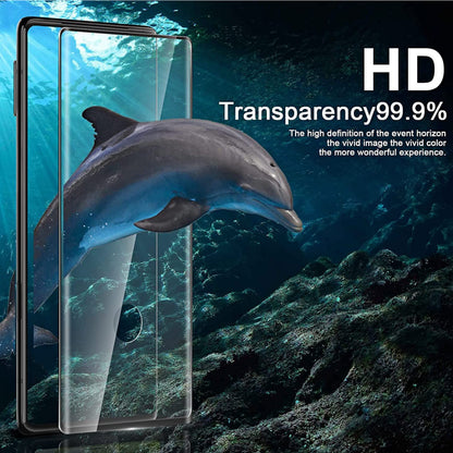 For Motorola Razr Ultra 2025 Premium Tempered Glass Screen Protector Designed to allow full functionality Fingerprint Unlock 3D Curved Edge Glass Full coverage Protector Clear Black
