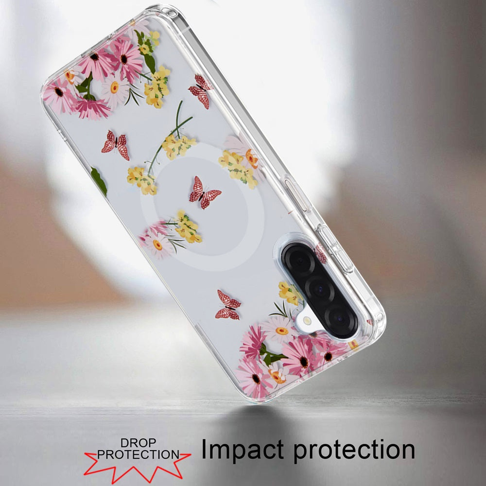 Phone Case for Samsung Galaxy A17 5G Stylish Design Shockproof Magnetic Magsafe Compatible TPU IMD Print Rugged Grip Drop Protection Slim Fashion Cover Multicolor