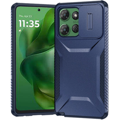 For Motorola Moto G Power 5G 2025 Slim Fit Shockproof Hybrid with Slide Camera Window Covering, Rugged Tpu Silicone Hard PC Bumper Case Cover