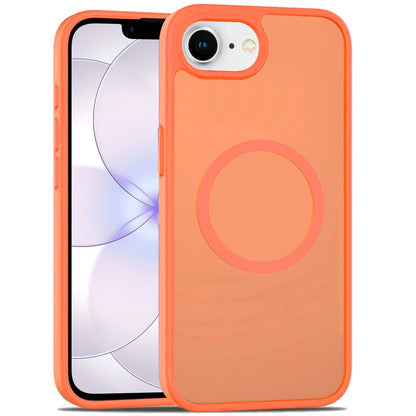 For Apple iPhone 17E /16E MagSafe Compatible Case Hybrid Soft TPU Bumper Hard Translucent Matte Back Slim Shockproof Case Cover Cosmic Orange