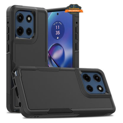 For Motorola Moto G 5G 2026 / Moto G Play 2026 Rugged Heavy-Duty Dual Layer Military-Grade, Rubber TPU Defender, Hybrid Shockproof Case Cover