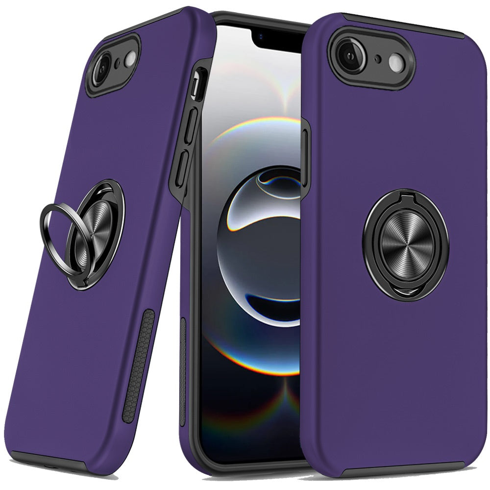 For Motorola Moto G Stylus 5G 2025 Hybrid 360 Degree Rotatable Metal Invisible Ring Stand Holder Slim Fit Magnetic Car Mount Shockproof Case Cover