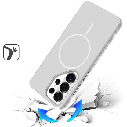 For Samsung Galaxy S25 Ultra Super Magnetic Premium Edged Core Matte Thick Hybrid Drop Protection Shockproof Design Case Cover Clear