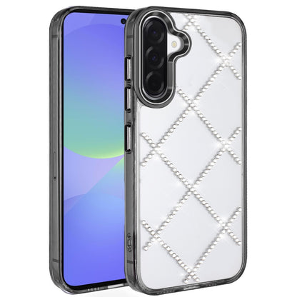 For Samsung Galaxy A37 Gem Glitter Diamond Bling Clear Hybrid TPU Cover, Colorful Shockproof Protective Back, Slim Fit for Women Girls Case Cover
