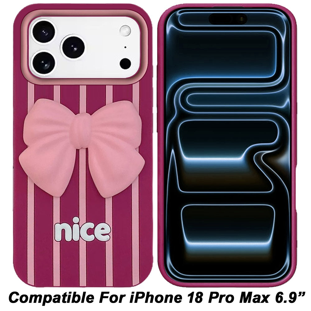 Phone Case for Apple iPhone 18 Pro Max/ iPhone 17 Pro Max Fashionable Silicone Textured Decorative Design Pattern Protective Rubber TPU Hybrid Protection Cover