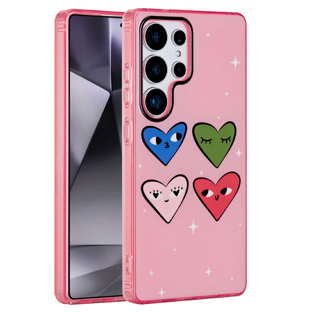 For Samsung Galaxy S24 Ultra Fashion Layer Design Slim IMD TPU Protective, Shockproof Hybrid Stylish Durable Hard PC Case Cover