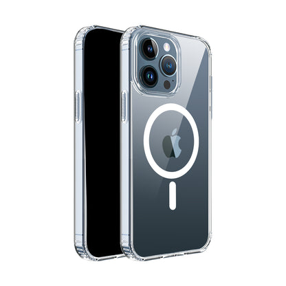 For Apple iPhone 11 Pro Max Classic Hybrid True Transparent Shockproof Back Magnetic Case Compatible with MagSafe Case Cover Clear