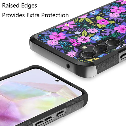 Phone Case for Samsung Galaxy A56/ A36 Slim Tough Shockproof Heavy Duty Hybrid Armor Anti Slip Durable Grip Dual Layer TPU Protective Hard Shell Cover Mystical Floral Boom