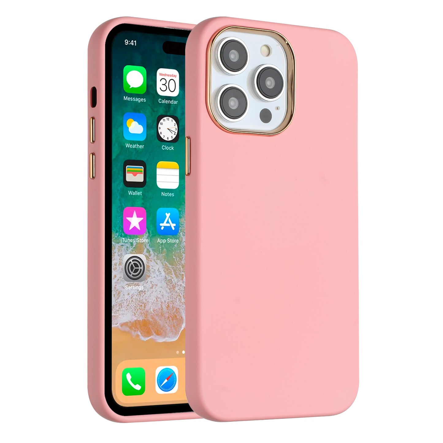 For Apple iPhone 17E /16E Slim Classic Hybrid Around Rubber Gummy Gel Slick Hard PC Silicone TPU Chromed Button Case Cover