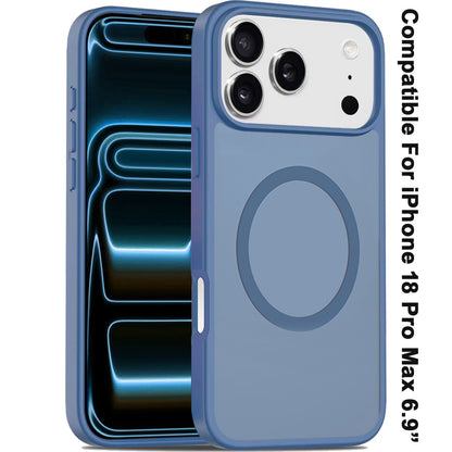 Phone Case for Apple iPhone 18 Pro Max Magnetic Matte Hybrid Shockproof Smooth Grip Durable Camera Protection Anti-Slip Soft Touch TPU Armor Cover