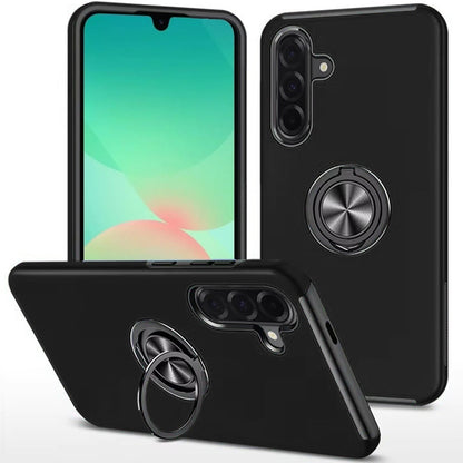 Phone Case for Samsung Galaxy A27 Invisible Ring Stand Shockproof Anti Slip Durable Grip Protective Hybrid Slim Fit Magnetic Car Mount Holder Cover