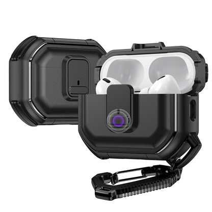 AirPods Case for Apple Airpods Pro 3 Switch Button Shockproof Hybrid Scratch Resistant Dust Proof Wireless Charging Compatible Belt Loop Cover