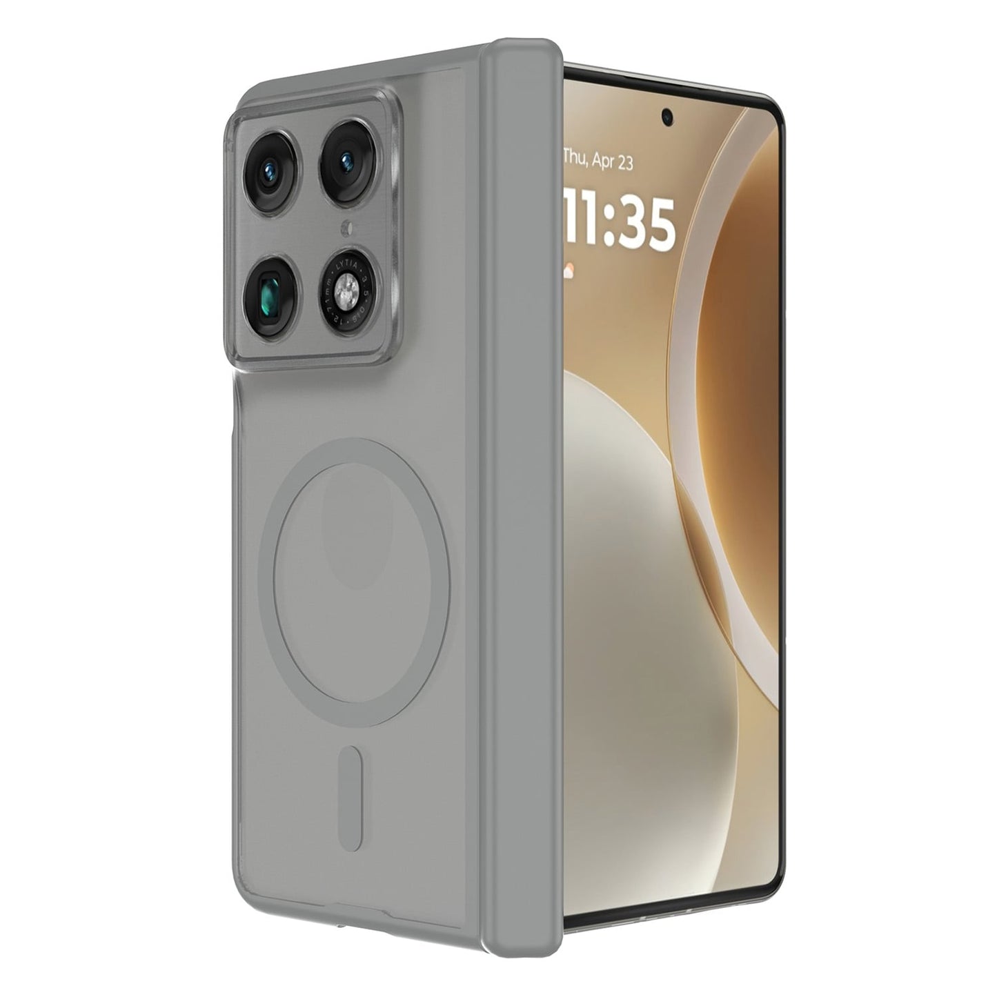 Phone Case for Motorola Razr Fold 2026 Premium Matte Magnetic Foldable Hybrid Central Axis Hinge Protection Shock Absorbing TPU Slim Fit Hard PC Cover