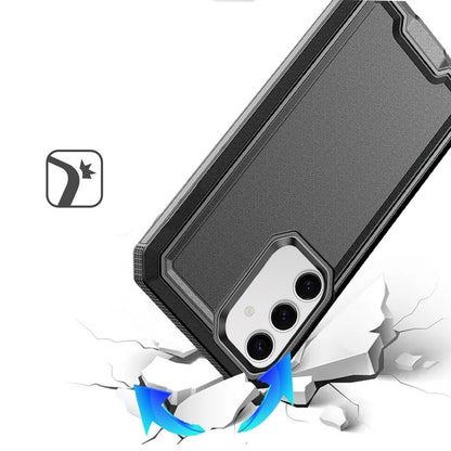 Phone Case for Samsung Galaxy S24+ Plus Tough Strong Fused Hybrid Shockproof Durable Protective Drop Resistant Slim Grip Heavy Duty Modern Cover Black