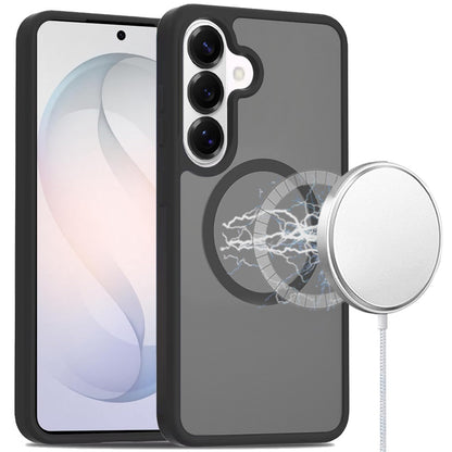 Phone Case for Samsung Galaxy S26 FE /Fan Edition Magnetic Matte Hybrid Shockproof Smooth Grip Durable Camera Protection Anti-Slip Soft Touch TPU Armor Cover Black