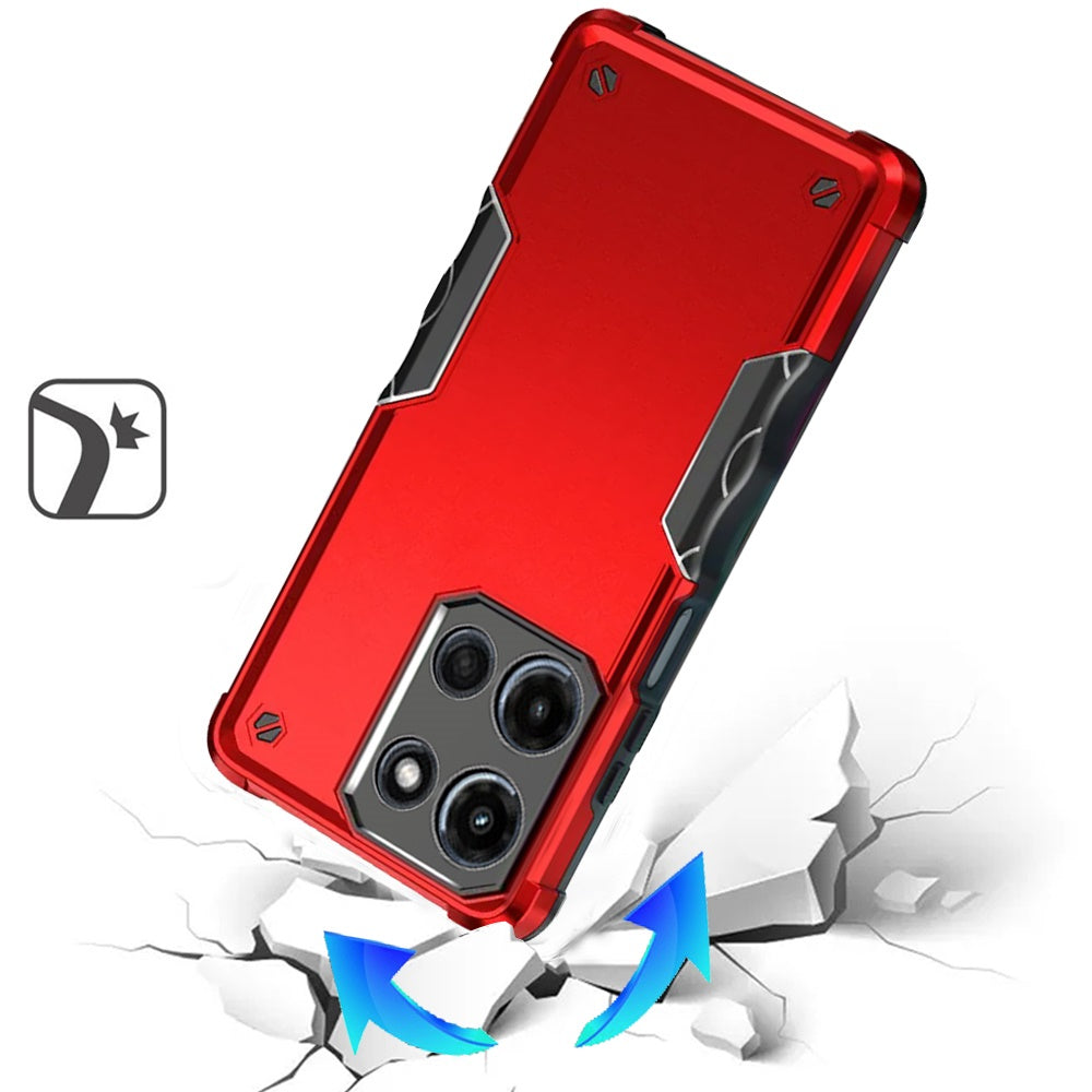 For Motorola Edge 2025 Premium Slim Fit Back Hybrid Lightweight Shockproof 2-in-1 Hybrid Hard PC Bumper Frame Armor Case Cover