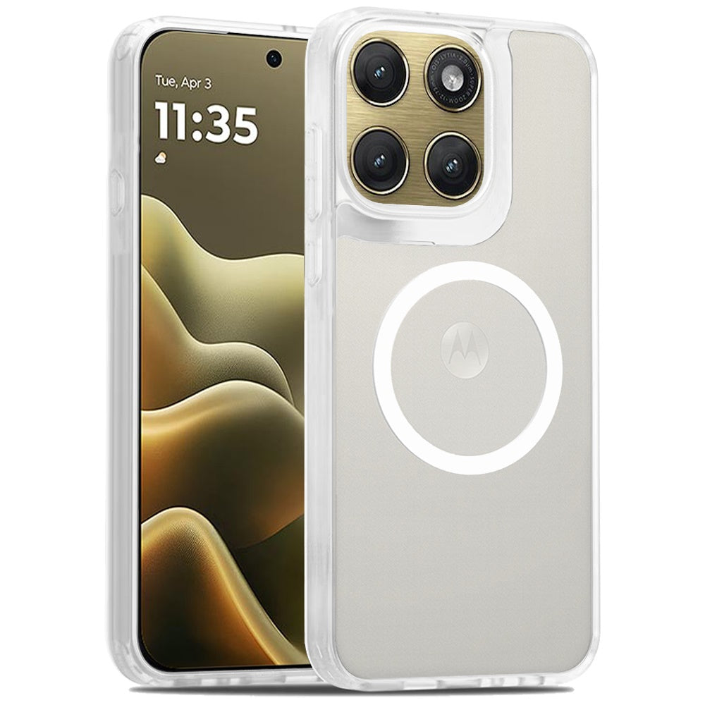 Phone Case for Motorola Edge 2026 Magnetic Matte Hybrid Shockproof Smooth Grip Durable Camera Protection Anti-Slip Soft Touch TPU Armor Cover