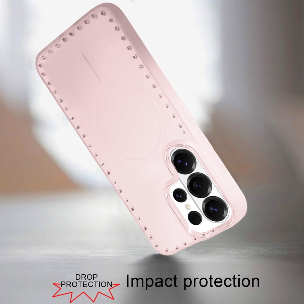 Phone Case for Samsung Galaxy S25 Ultra Magnetic Frosted Diamond Bling Edge Hybrid Shockproof Protective Matte Grip Durable Anti Scratch Premium Slim Cover