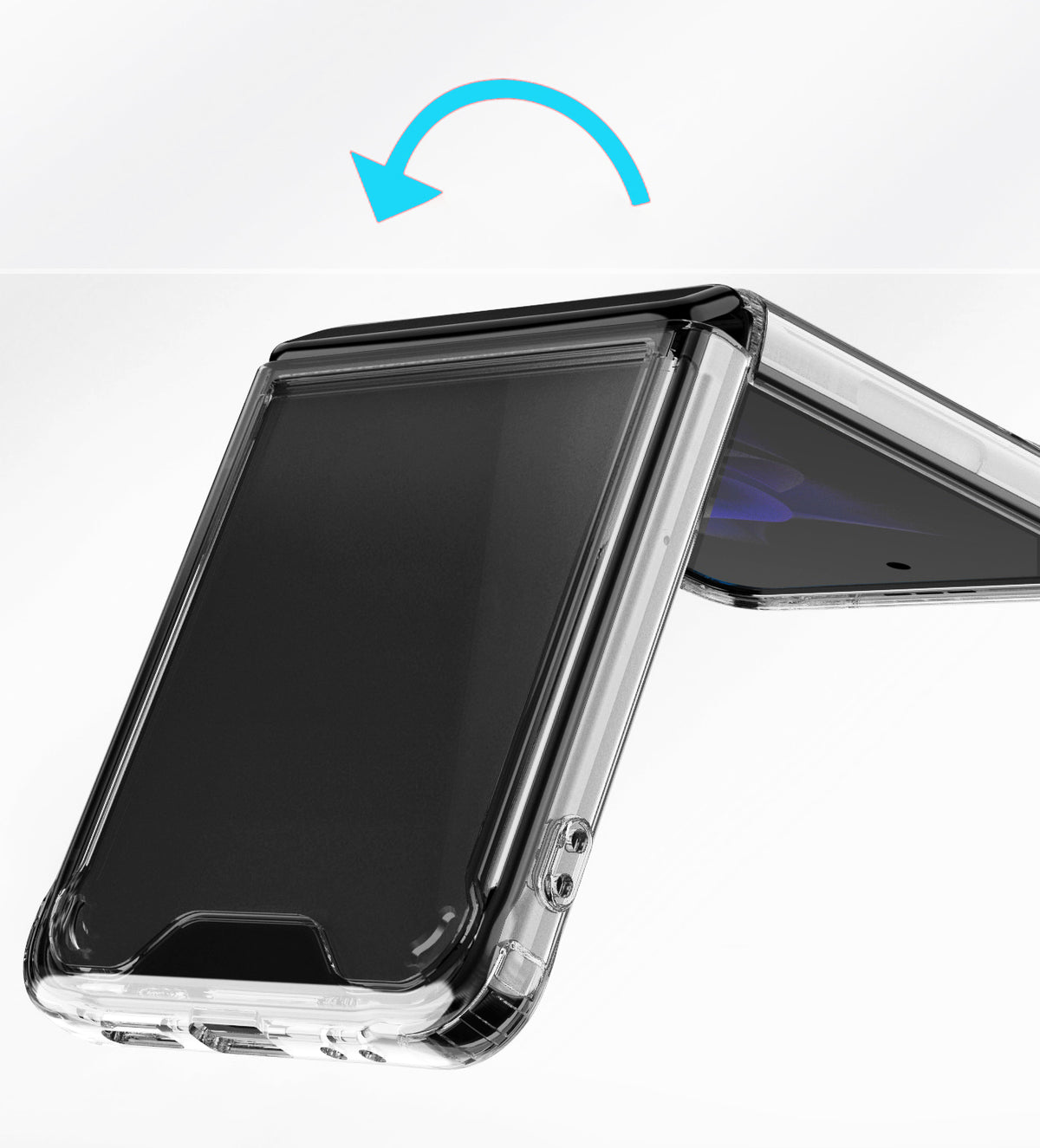 For Samsung Galaxy Z Flip 7 FE Transparent Hybrid Shockproof Hard PC Slim Durable TPU Bumper Protection Case Cover Clear