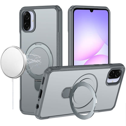 Phone Case for Samsung Galaxy A08 4G, A07 5G, A07 4G Magnetic Ring Stand Matte Finish Shockproof Grip Slim Armor Heavy Duty TPU Protective Hybrid Cover