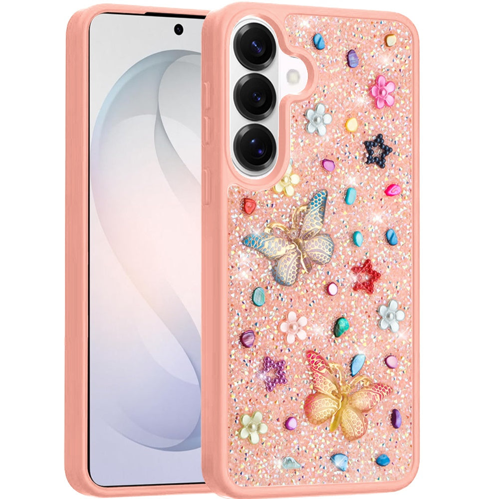 Phone Case for Samsung Galaxy S26 3D Butterfly Diamond Bling Glitter Shockproof Stylish Protective Luxury Hybrid Sparkly Durable Grip Design Cover