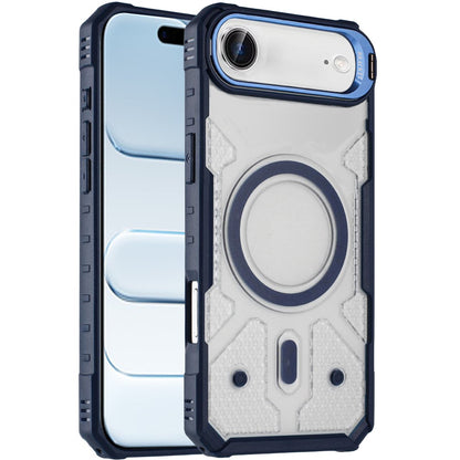 For Apple iPhone 17 AIR Transparent Tough Dotted Magnetic Case with Camera Stand & Hybrid Grip Shockproof Case Cover