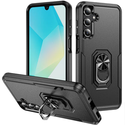 For Samsung Galaxy S26 Hybrid Tough Strong Dual Layer Hard PC TPU with Magnetic Ring Stand Heavy-Duty Armor Design Case Cover