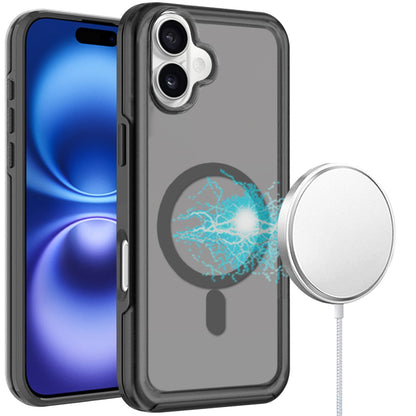 For Apple iPhone 16e Slim & Durable Compatible with MagSafe Hybrid Shockproof Glossy Oil Protective Dual Layer TPU + PC Case Cover