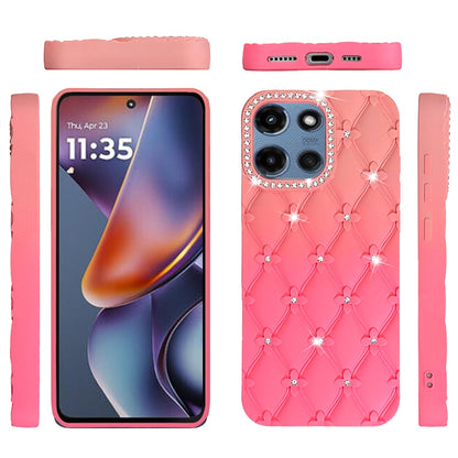 Phone Case for Motorola Moto G Play 5G 2026 Floral Glitter Shimmer Bling Hybrid Shockproof Anti Slip Thick TPU Protective Stylish Design Cover