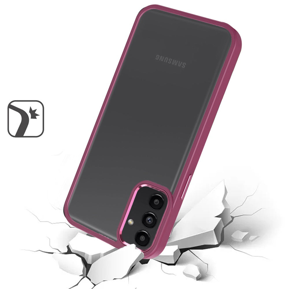 For Apple iPhone 17E /16E Slim Fit Hybrid Transparent Thick Acrylic with Metal Buttons Frame Protective Hard PC + TPU Shockproof Case Cover