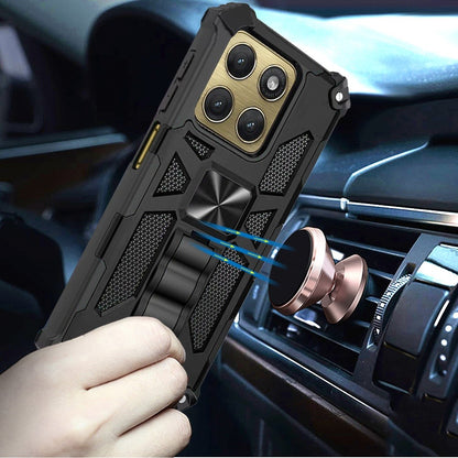Phone Case for Motorola Edge 2026 Built in Magnetic Hiden Kickstand Shockproof Rugged Armor Grip Hybrid Heavy Duty Anti Slip Protective Style Cover