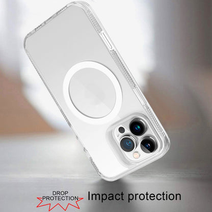 For Apple iPhone 16 Pro MagSafe Compatible Integrated Technology Clean Transparent Hybrid Armor TPU Frame Case Cover Clear