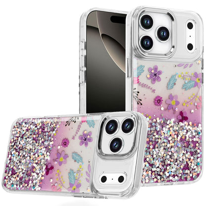 Phone Case for Apple iPhone 17 Pro Max Luxury Glitter Epoxy Design Chrome Metallic Edge Shockproof Protective Stylish Fashion Durable Slim Premium Finish Cover