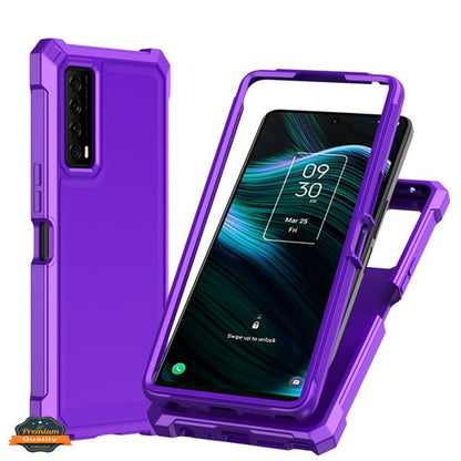 For Samsung Galaxy Xcover 7 Pro, Samsung Galaxy Xcover 6, Samsung Galaxy Xcover 6 Pro Full-Body Dual Layer Hybrid Case Slim, Drop-Proof TPU Hard PC, Durable Corner Front Bumper Protector Case Cover Purple