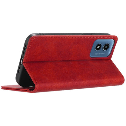 For Apple iPhone 16 Plus (6.7") Premium Wallet PU Vegan Leather ID Credit Card Slot Money Holder with Magnetic Closure Pouch Flip Case Cover Red