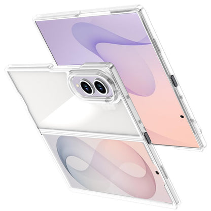 Phone Case for Samsung Galaxy Z Fold 8 Transparent Hybrid TPU Hard PC Shockproof Bumper Flexible Protective Shell Reinforced Edge Cover Clear