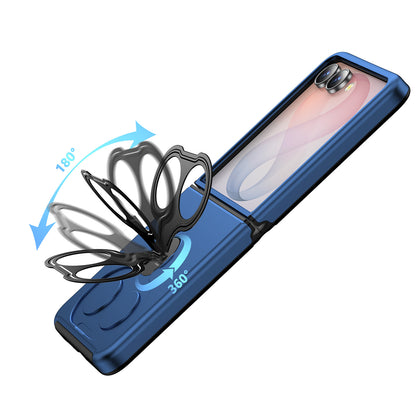 Phone Case for Samsung Galaxy Z Flip 8 Magnetic 2 Ring Stand Car Mount Friendly Shockproof Rugged Grip Armor Dual Ring Kickstand Heavy Duty Hybrid Cover