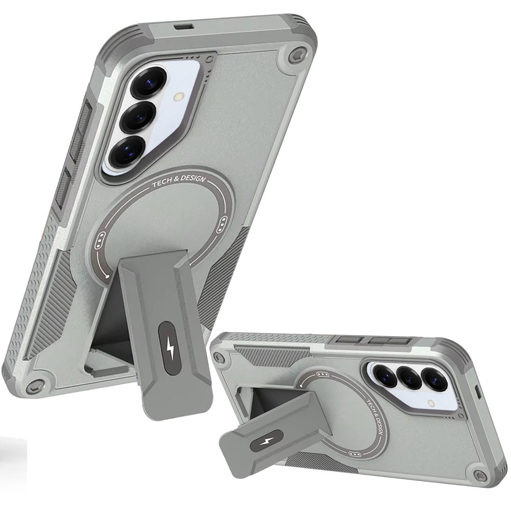 For Samsung Galaxy S26 Magnetic Invisible Kickstand Holder with Magsafe, Slim Fit Shockproof Hybrid Military Grade Heavy Duty Case Cover