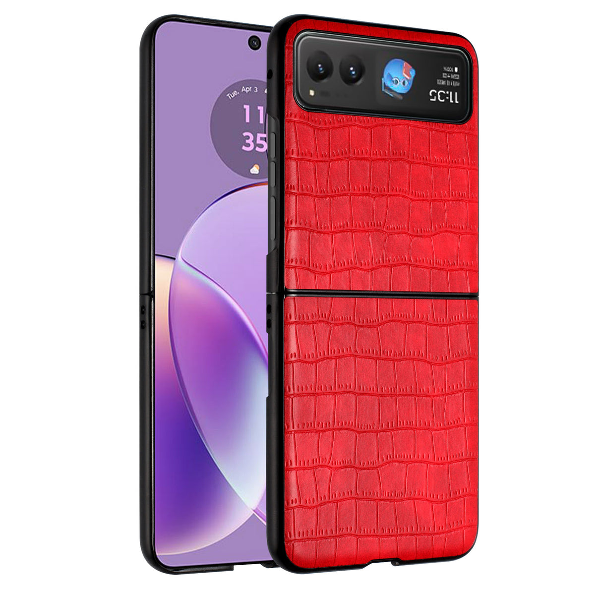 For Motorola Razr 2025 PU Vegan Leather Case, Premium Snap-On Hard Shell Cover, Slim Fit Protective Matte Finish Case Cover