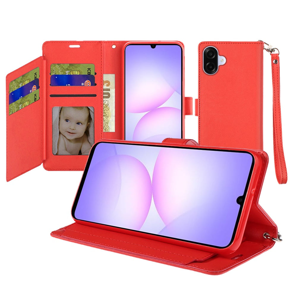Phone Case for Samsung Galaxy A08 4G, A07 5G, A07 4G Wallet Credit Card Holder Hybrid Slim Protective Dual Function Storage PU Leather Flip Pouch Cover