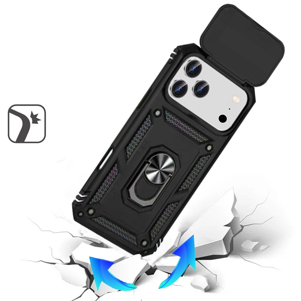Phone Case for Apple iPhone 18 Pro Max Shockproof Magnetic Ring Stand Camera Guard Rugged Grip Anti Slip Heavy Duty Hybrid Armor Durable Matte Cover
