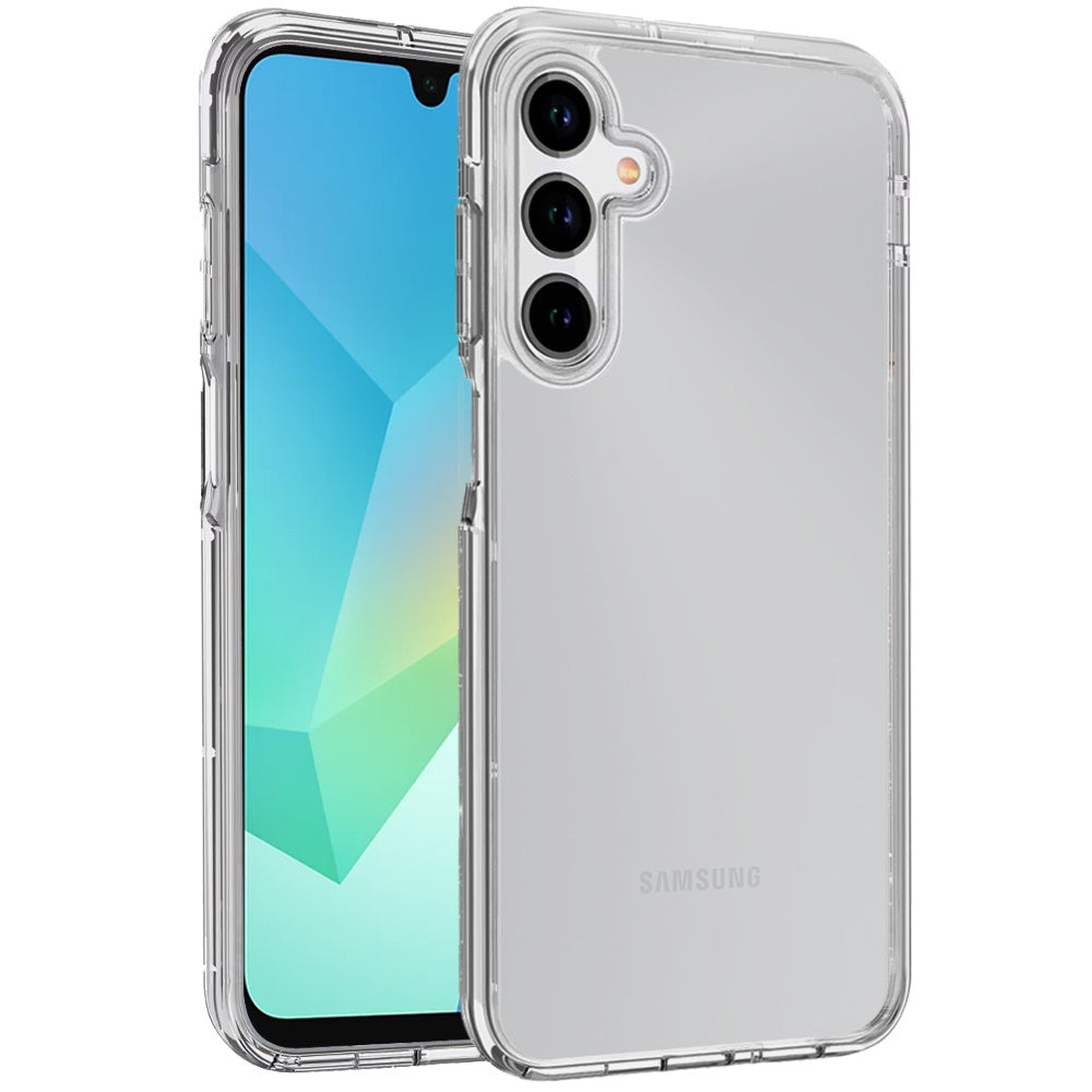 For Samsung Galaxy A16 5G Transparent Shock Absorption Thick TPU Rubber Ultra Thick Hybrid Silicone Protective Slim Back Case Cover Smoke Gray