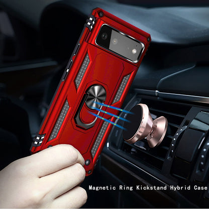 For Apple iPhone 17E /16E Hybrid Shockproof Durable 360 Degree Rotatable Ring Stand Holder Kickstand Fit Magnetic Car Mount Case Cover