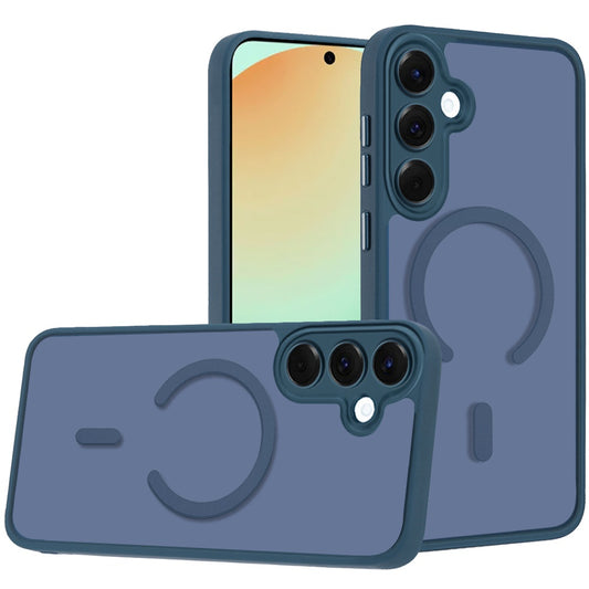 Matte Frosted Magnetic Back Hybrid Hard PC Soft TPU Camera Protection Slim Shock Absorbing Anti Fingerprint